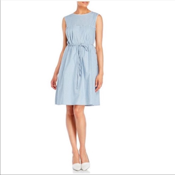 Nanette Lepore Dresses & Skirts - Nwt Nanette Chambray Side-slit Midi Dress Sz14